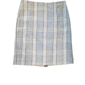 J.Crew Factory Wool Tartan Skirt | Classic Plaid | Pencil Fit